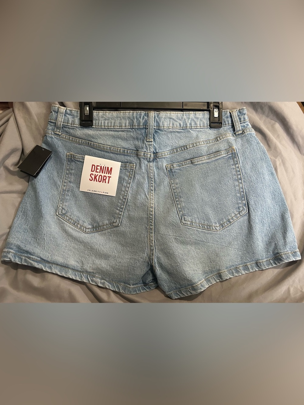 Light Wash Denim Skort - Pale Blue - Picture 3 of 10
